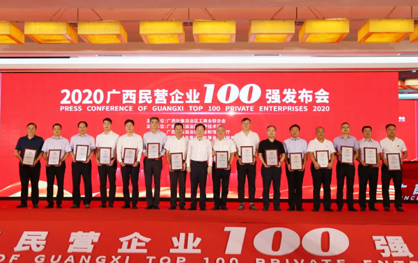 给力！扬翔获“2020广西民营企业100强”第19名